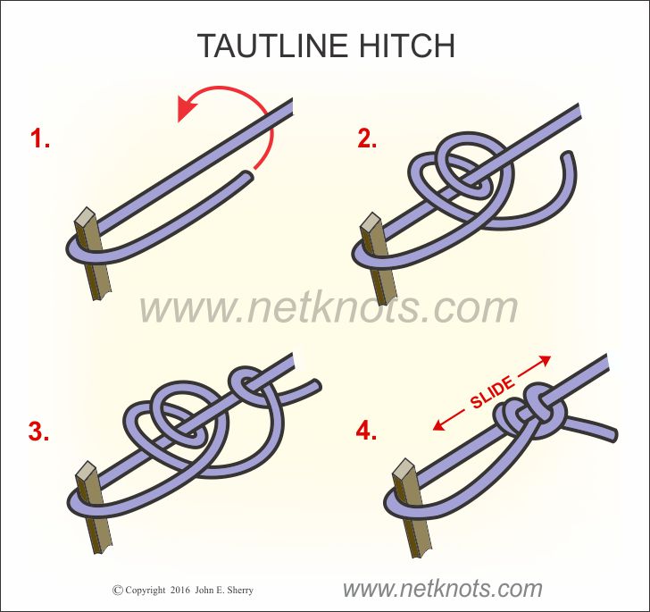 Tautline Hitch How To Tie A Tautline Hitch