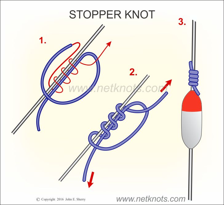 Bobber Stopper Knot  How to tie a bobber stopper or float stopper