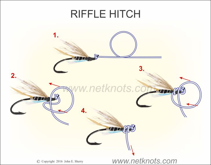 fishing hook knots illustrated