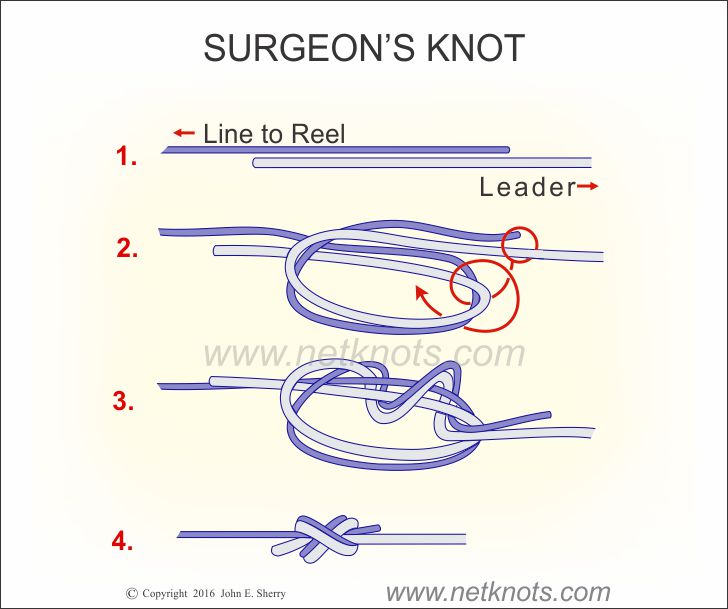 How to Tie a Surgeons Knot, How to Tie Two Lines Together, Best Fishing  Knots